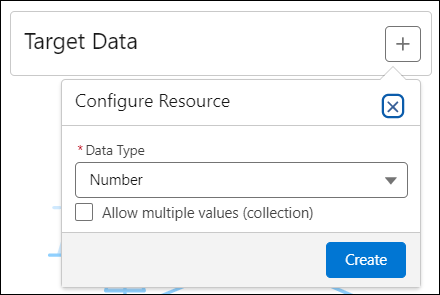 Target Data in the Transform Element that shows the Number data type