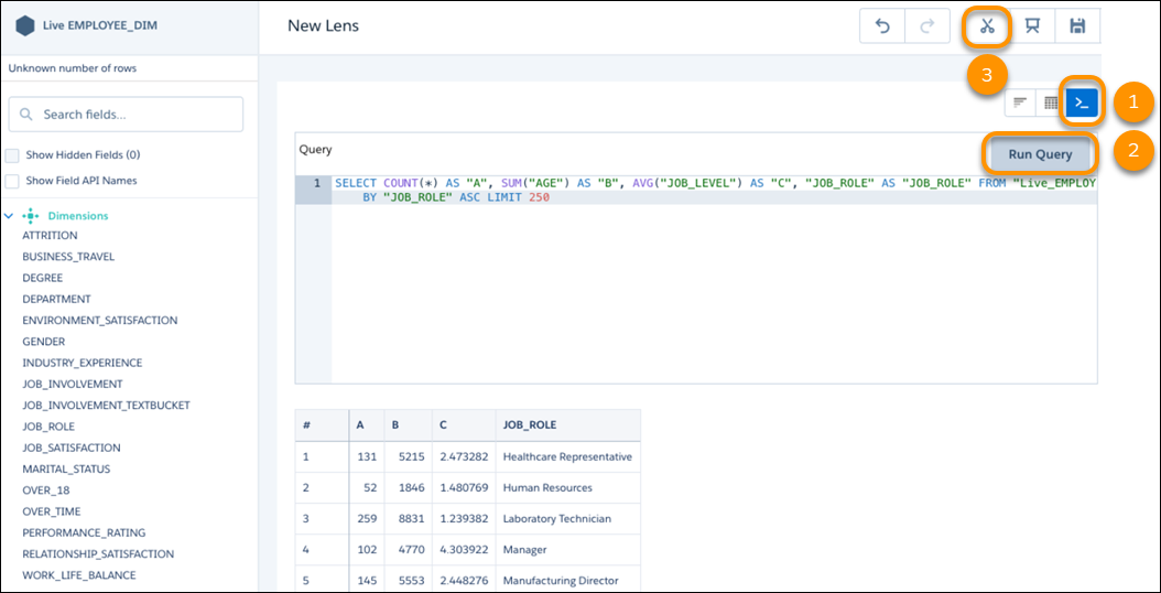 Create queries for Tableau CRM Direct Data