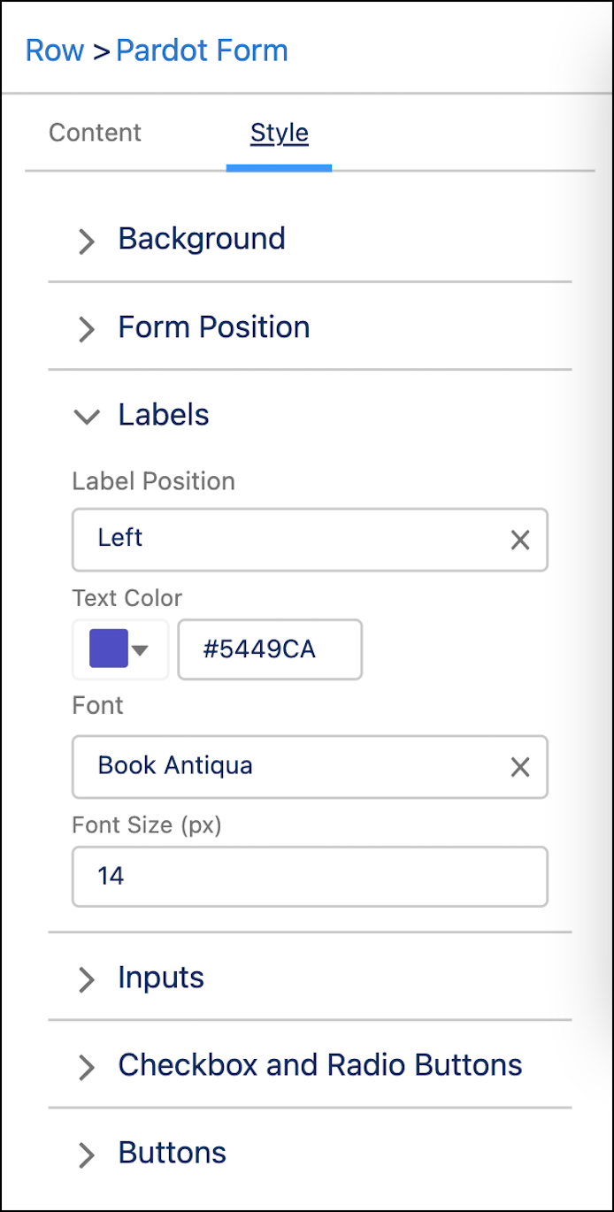 Form component styles pane shows background, form position and other sections.