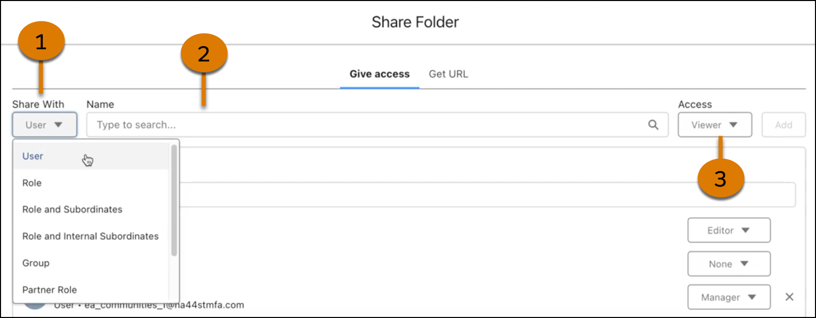 Share folder properties