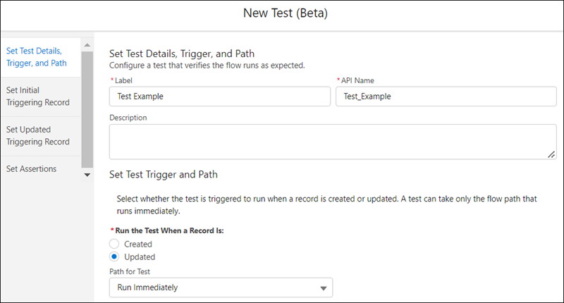 Summer 22 Flow New Features - The New Test window